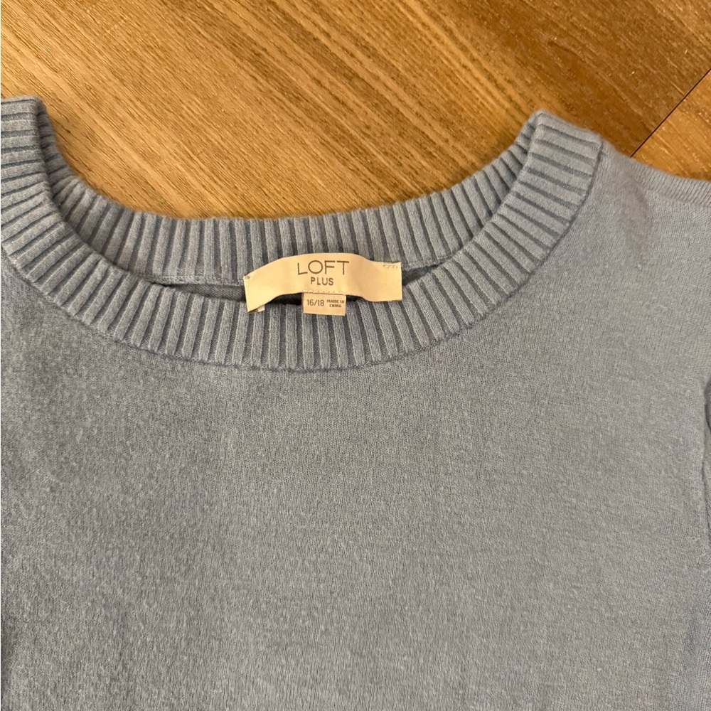Blue Ribbed Sweater - Picture 2 of 3